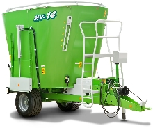 Single auger vertical mixer with side discharge door Model MV-14